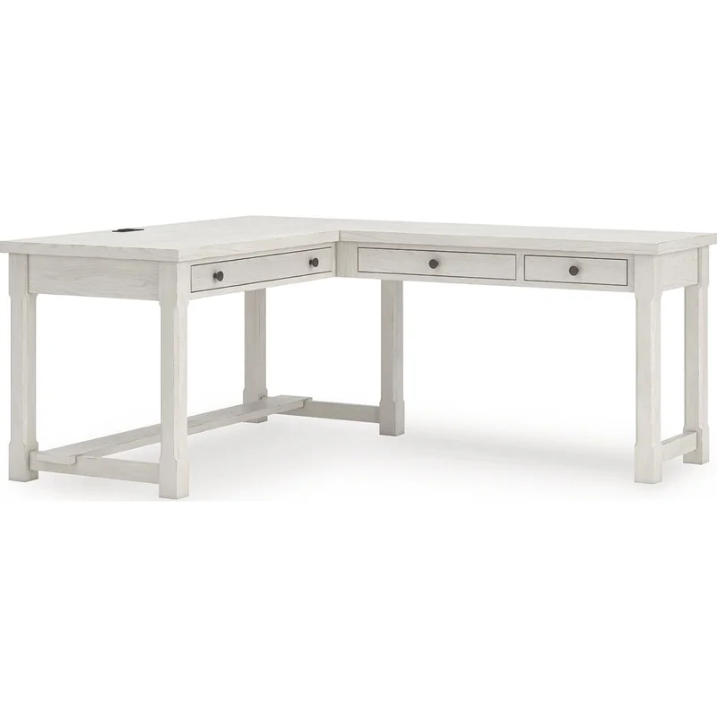 Robbinsdale L-Desk - Antique White