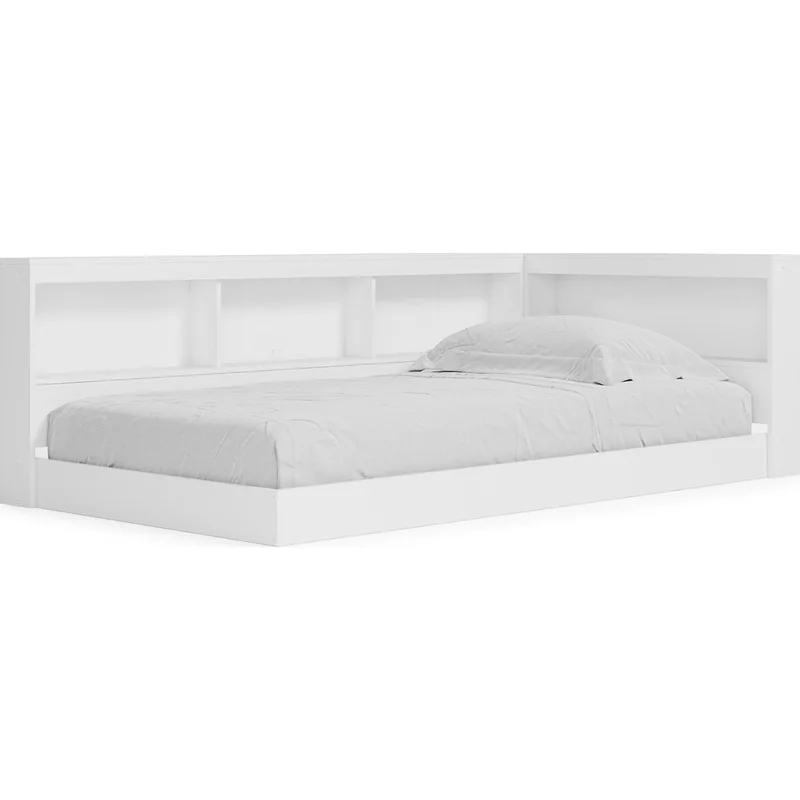 Piperton Bookcase Storage Bed - White