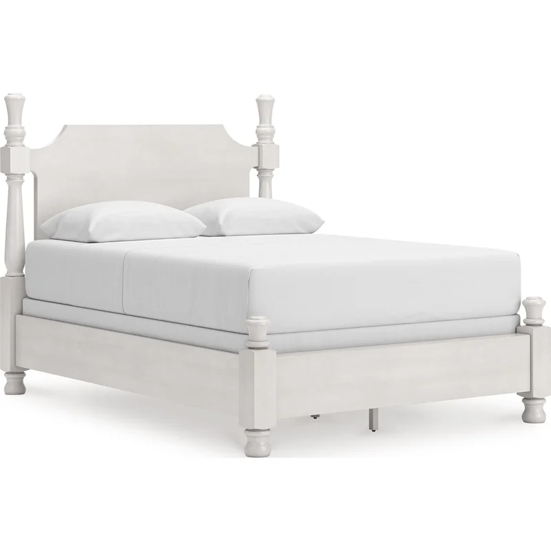 Rowlenstown Poster Bed - Antique White