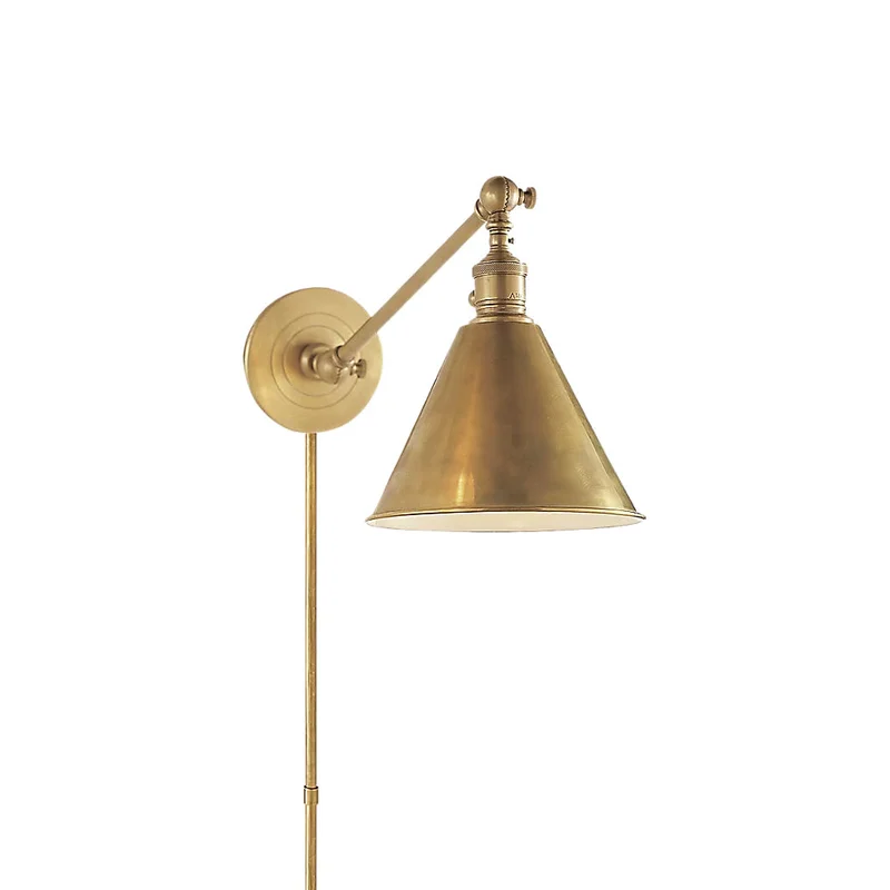 Visual Comfort Signature x Chapman and Myers Boston Functional Single Arm Library Wall Sconce