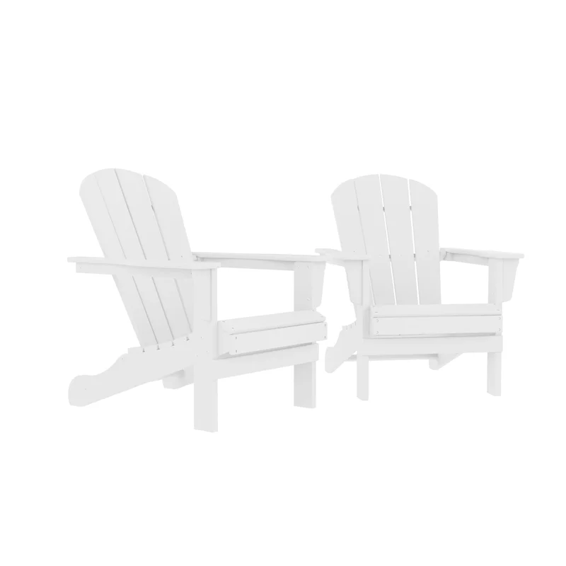HDPE Adirondack Chair White Set of 2