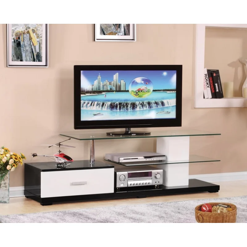 ACME Ivana TV Stand in White & Black 91140