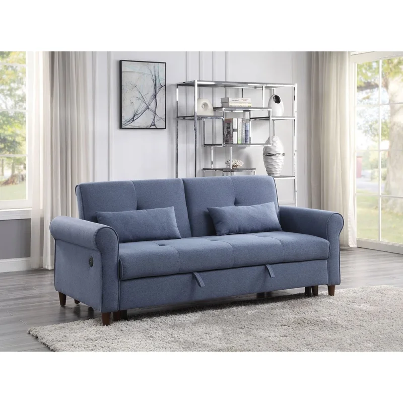 ACME Nichelle Sleeper Sofa Blue Fabric 55565