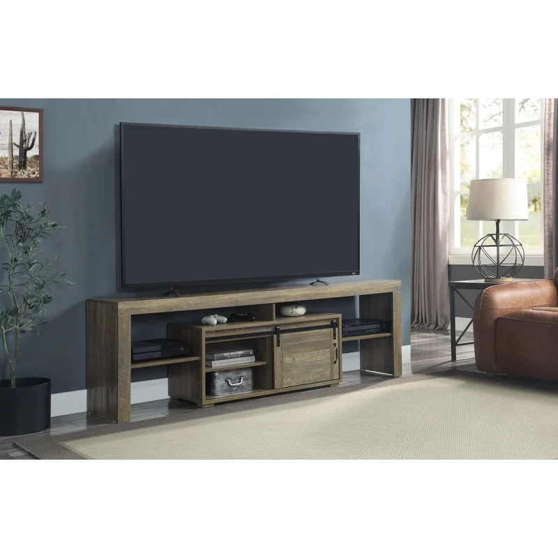ACME Wasim TV Stand Rustic Oak Finish LV01102