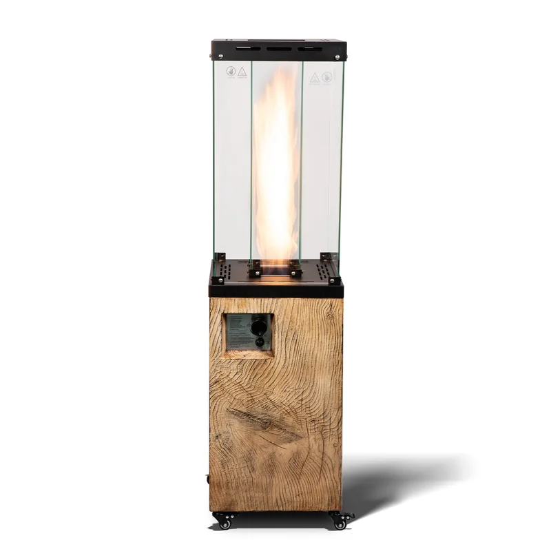 Wood-effect 41000 BTU Outdoor Propane Standing Patio Heater