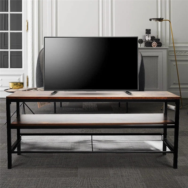 Wooden TV cabinet console TV media cabinet/three-tier industrial storage cabinet with lockers