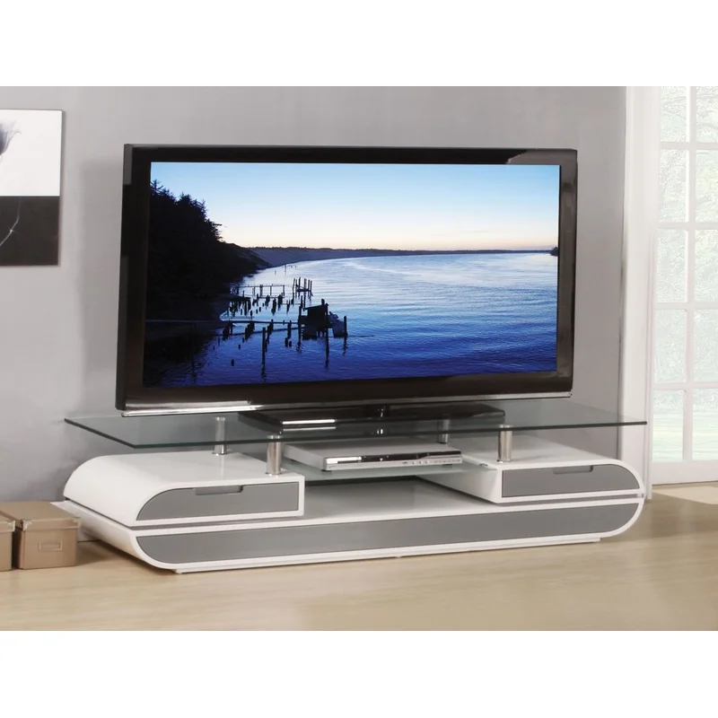 ACME Lainey TV Stand in White & Gray 91142