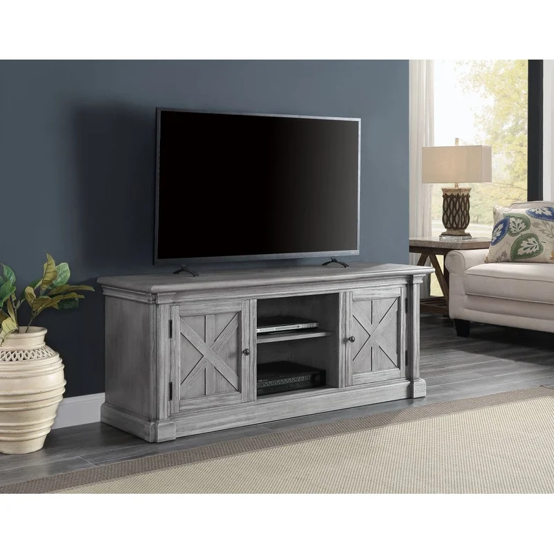 ACME Lucinda TV Stand Gray Oak 91612